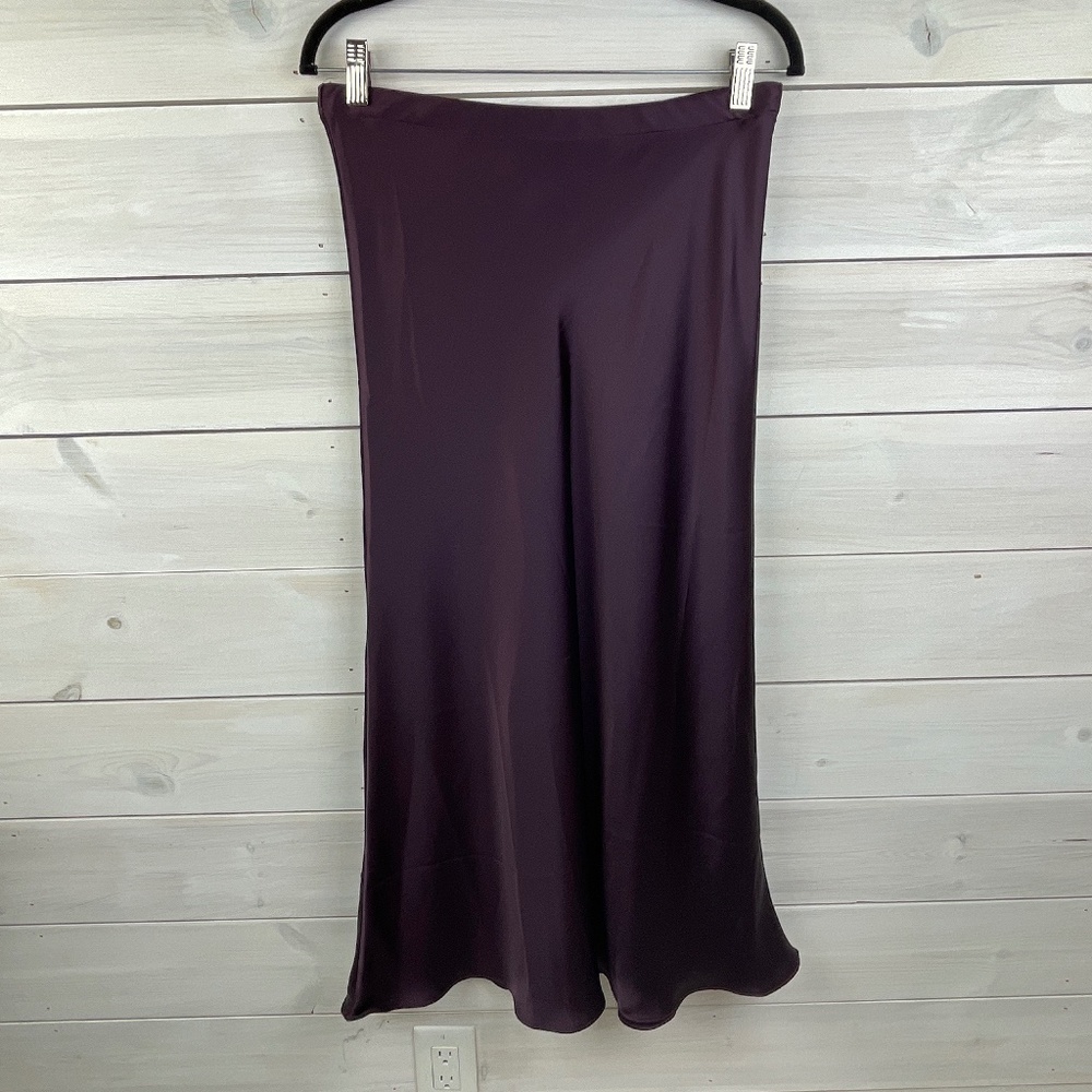 Rachel Zoe Purple Plum Long Silky Skirt